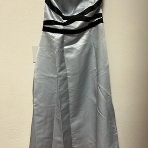 Bill Levkoff Strapless light blue and Black Dress